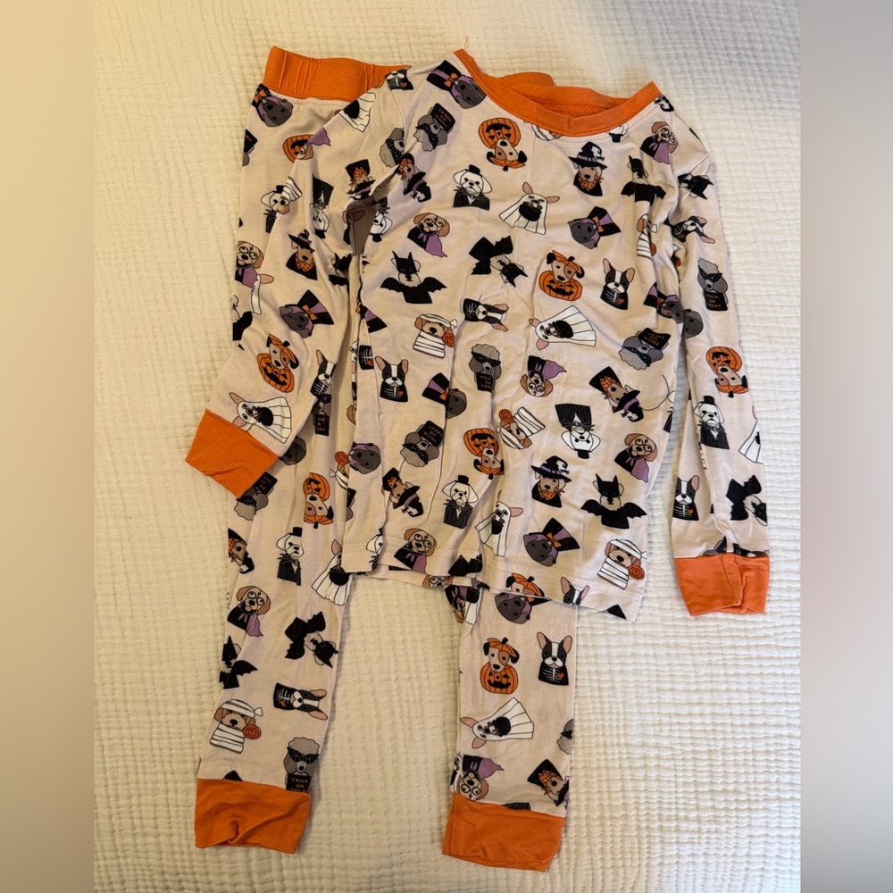 Dreamlet Halloween Pajama Set with Orange Accents